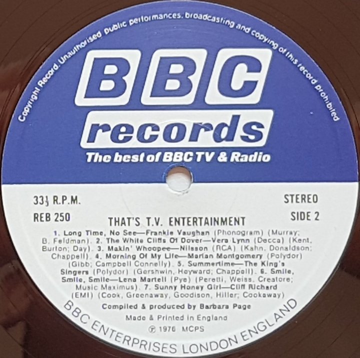 REB 250 That's TV entertainment Various from the BBC records and Tapes library Label
